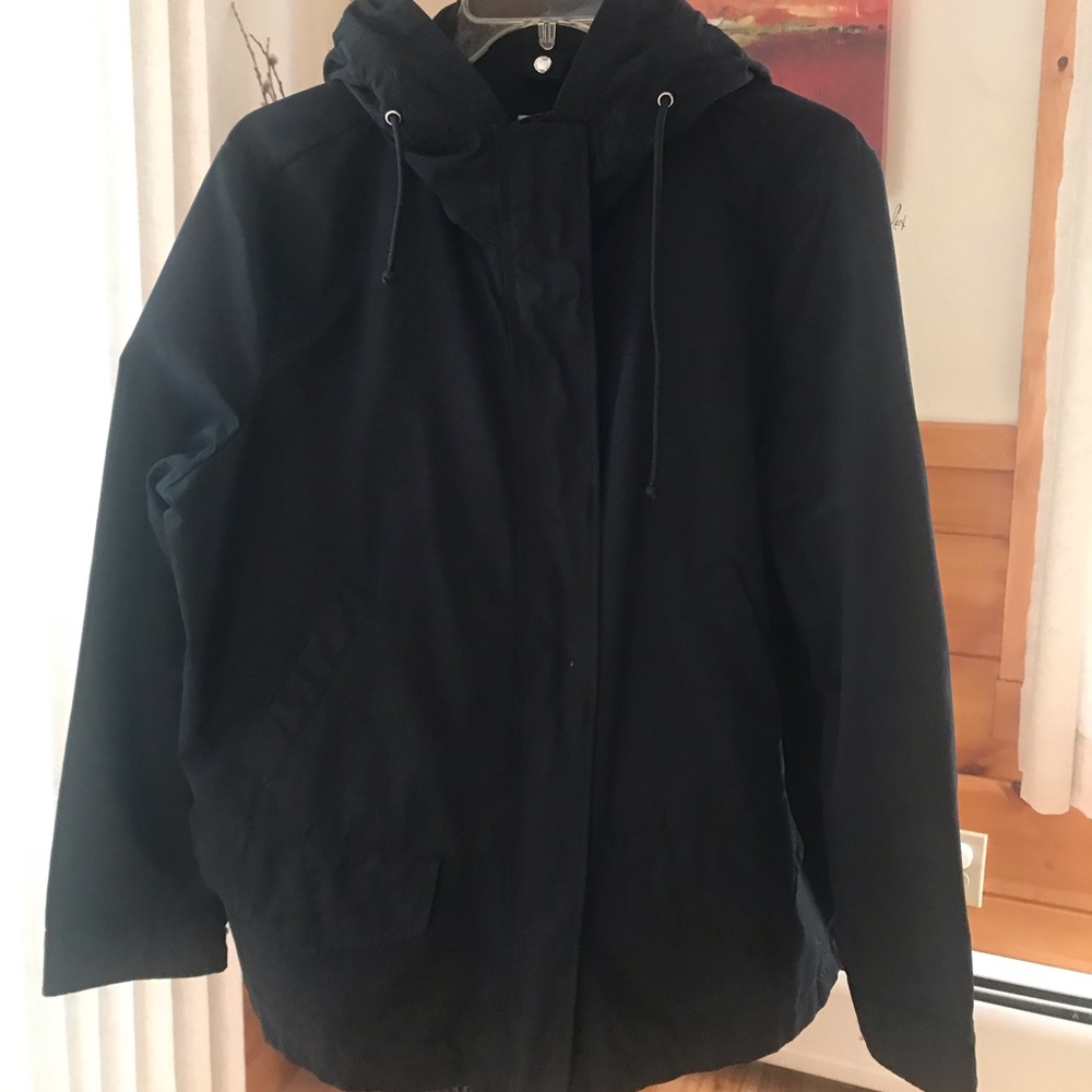 Gap Jacket w zip-out Quilted-Fleece Vest. Warm. Cotton Blend. Size L.